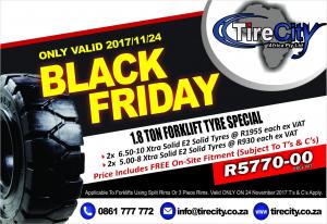 Black Friday Forklift Solid Tyres Sale In Durban At Tirecity Africa